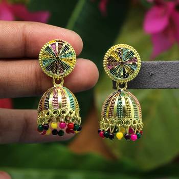 Multicolor jhumkas 1