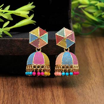 Multicolor jhumkas 2