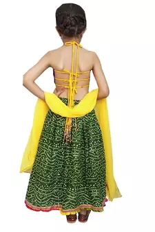 Aglare Beautiful cotton  lehenga choli,with brocade blouse Green