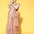 Peach Plain Georgette Saree With Blouse