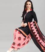 Black printed crepe salwar