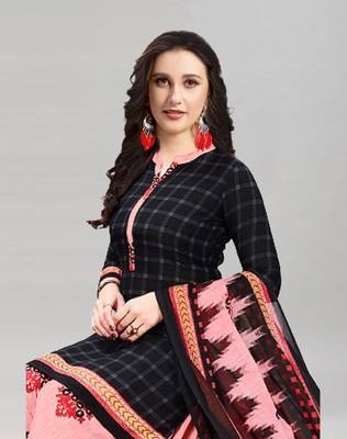 Black printed crepe salwar 2