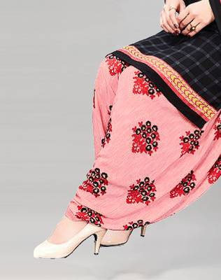 Black printed crepe salwar 3