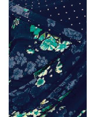 Navy blue printed crepe salwar 4