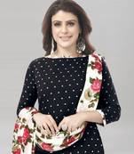 Black printed crepe salwar