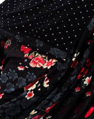 Black printed crepe salwar 4