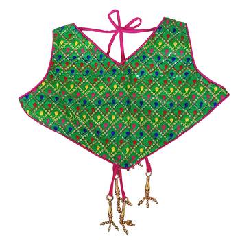 Aglare Beautiful cotton  lehenga choli,with brocade blouse and purse Yellow.. 4