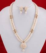 White Freshwater Pearl Layered Necklace Set