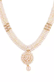 White Freshwater Pearl Layered Necklace Set