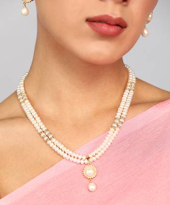 Real Natural Pearl Layered Necklace Set 4