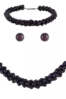 Real Natural Hyderabadi pearls Combo Set