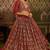 Maroon Color Fancy Net Lehenga Choli Dupatta