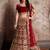 Maroon Velvet Mirror Work Lehenga Choli With Dupatta
