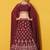 Maroon Art Silk Zari Work Lehenga Choli Plain Dupatta