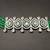 Green American Diamond Choker Designer Jewellery Necklace with Onyx Beading for Women