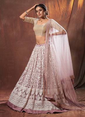 multicolor color Lycra Material Zari Work Lehenga Choli With Soft Net Dupatta 2