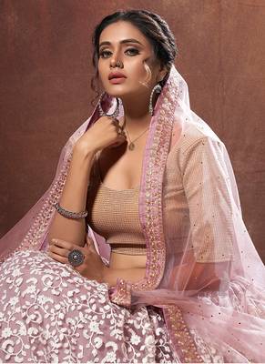 multicolor color Lycra Material Zari Work Lehenga Choli With Soft Net Dupatta 3