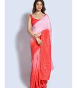 Multicolor Georgette Sequins Work Saree With Blouse
