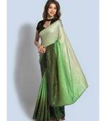 Multicolor Georgette Sequins Work Saree With Blouse