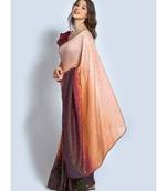 Multicolor Georgette Sequins Work Saree with blouse