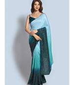 Multicolor Georgette Sequins Work Saree with blouse