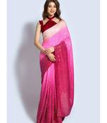 Multicolor Georgette Sequins Work Saree With Blouse