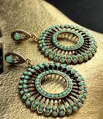 Green zircon  earrings