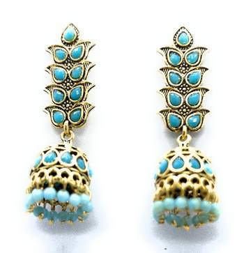 Turquoise turquoise earrings 1