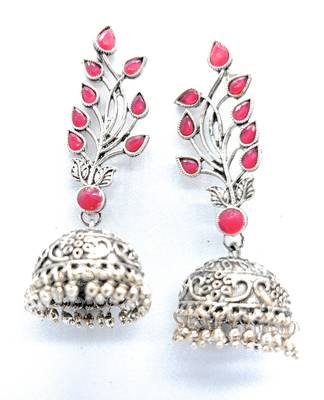 Pink cubic zirconia earrings 1