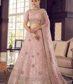 peach Color organza Base Gota Work Lehenga Choli With Soft Net Dupatta