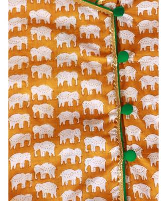 Yellow   Red Krish Angrakha Dhoti 5