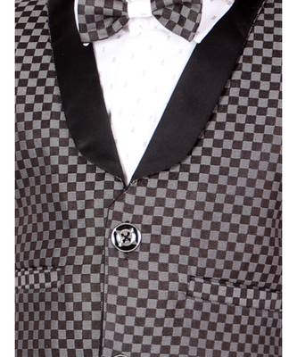 Black   white Party Wear suit with bow-tie 5