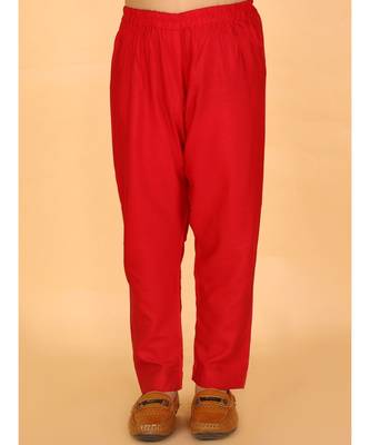 Red Festive Kurta Pyjama With Printed Jacket 6