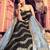 Glamorous party wear black art silk lehenga choli