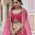 Wedding Wear pink Color Sequins And Dori Work Lehenga