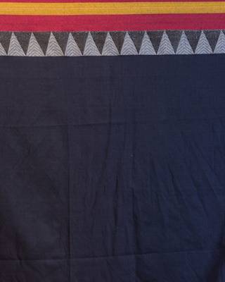 Multicolor hand woven cotton saree with blouse 5