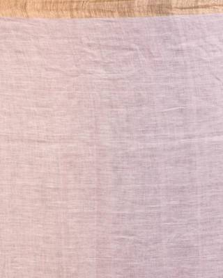 Pink hand woven linen saree with blouse 5