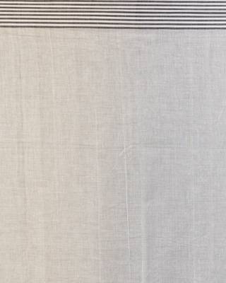 White hand woven cotton saree with blouse 5