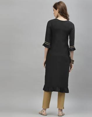 Black printed rayon ethnic-kurtis 4