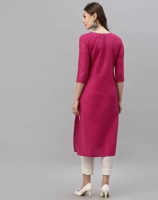 Pink embroidered silk embroidered-kurtis 5