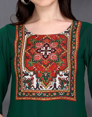 Green printed rayon ethnic-kurtis 5