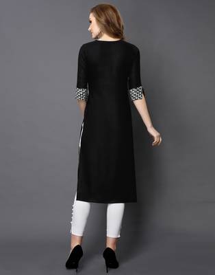 Black printed rayon ethnic-kurtis 5