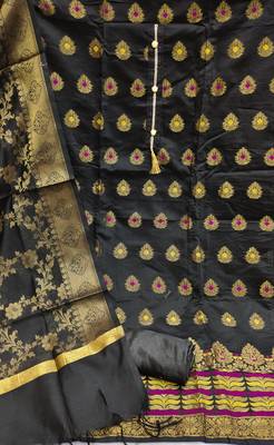 Black woven Art Silk salwar 2