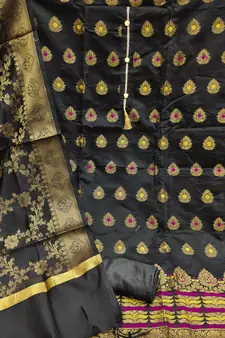 Black woven Art Silk salwar