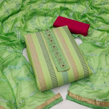 Light-green embroidered cotton salwar 1