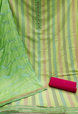 Light-green embroidered cotton salwar 2