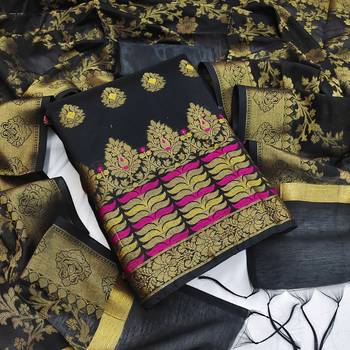Black woven Art Silk salwar 1