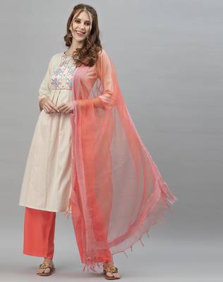 Off-white embroidered cotton embroidered-kurtis 1