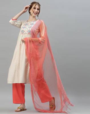 Off-white embroidered cotton embroidered-kurtis 5
