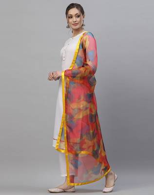 White plain organza silk-kurtis 2